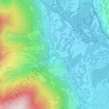 Lichtenbergの地形図、標高、地勢