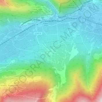 Tablandの地形図、標高、地勢