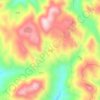 大墓の地形図、標高、地勢