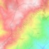 Silvaresの地形図、標高、地勢