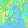Haakonsvernの地形図、標高、地勢