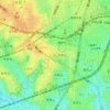 北馬込一丁目の地形図、標高、地勢