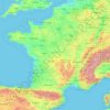 フランスの地形図、標高、地勢
