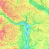 リッチモンドの地形図、標高、地勢
