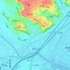 東谷山の地形図、標高、地勢