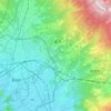 三島市の地形図、標高、地勢