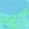 ニューオーリンズの地形図、標高、地勢