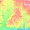 ミシシッピ州の地形図、標高、地勢