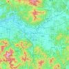 慶山市の地形図、標高、地勢