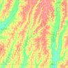 Page Countyの地形図、標高、地勢