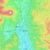 盛岡市の地形図、標高、地勢