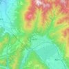 岡谷市の地形図、標高、地勢