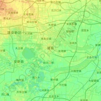 雄県の地形図、標高、地勢