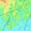 南馬込の地形図、標高、地勢
