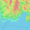 静岡県の地形図、標高、地勢