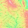 西吉県の地形図、標高、地勢
