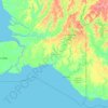 Meraukeの地形図、標高、地勢