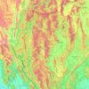 チエンマイ県の地形図、標高、地勢