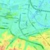 坂下二丁目の地形図、標高、地勢