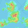 大三島の地形図、標高、地勢