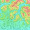 Comoの地形図、標高、地勢