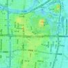 馬場町の地形図、標高、地勢