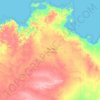 ノーザンテリトリーの地形図、標高、地勢