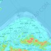 慈渓市の地形図、標高、地勢