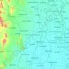 スパンブリー県の地形図、標高、地勢