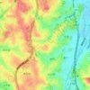 別所中里台の地形図、標高、地勢