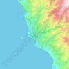 リマの地形図、標高、地勢