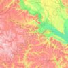チェルカースィ州の地形図、標高、地勢