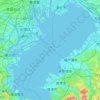 東京湾の地形図、標高、地勢
