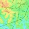 北馬込の地形図、標高、地勢
