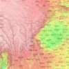 四川省の地形図、標高、地勢