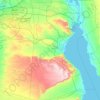 スエズ県の地形図、標高、地勢