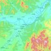 方正県の地形図、標高、地勢