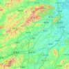 宜春市の地形図、標高、地勢