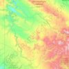 San Miguel Countyの地形図、標高、地勢