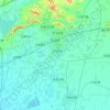 古冶区の地形図、標高、地勢