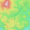 王滝村の地形図、標高、地勢