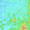 西区の地形図、標高、地勢