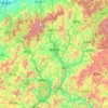 南平市の地形図、標高、地勢