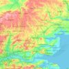 Essexの地形図、標高、地勢
