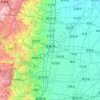 邯鄲市の地形図、標高、地勢