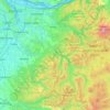 Clackamas Countyの地形図、標高、地勢