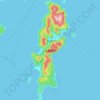 渡嘉敷島の地形図、標高、地勢