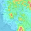 玉名郡の地形図、標高、地勢
