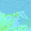 ディムヤート県の地形図、標高、地勢