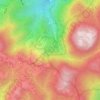 大油坑與金包里大路史蹟保存區の地形図、標高、地勢